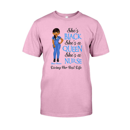 Black Nurse - Personalized Nurse T-shirt and Hoodie