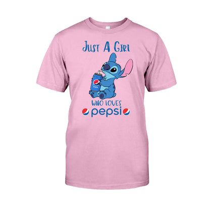 Just A Girl Who Loves - Blue Soft Drink T-shirt and Hoodie