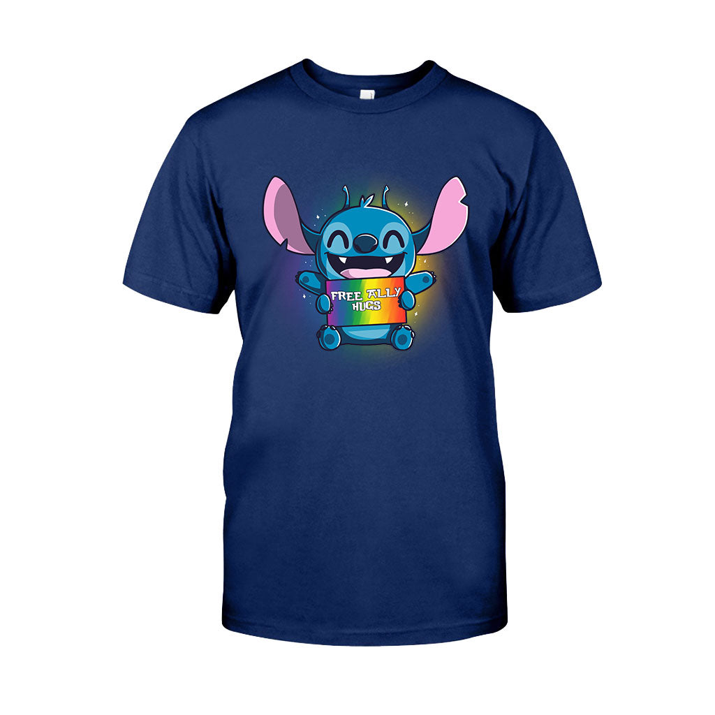 Free Ally Hugs - LGBT Support T-shirt and Hoodie