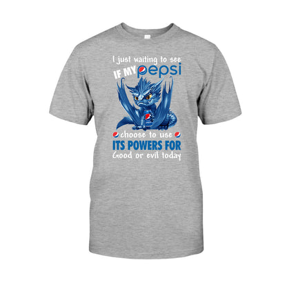 Just Waiting To See - Personalized Blue Soft Drink T-shirt and Hoodie