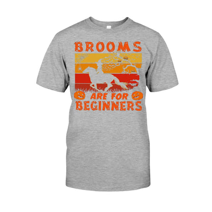 Brooms Are For Beginners Halloween  - Horse T-shirt And Hoodie 092021