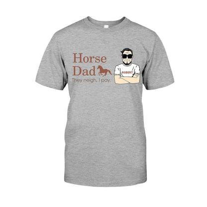 Horse Dad - Personalized Horse T-shirt and Hoodie