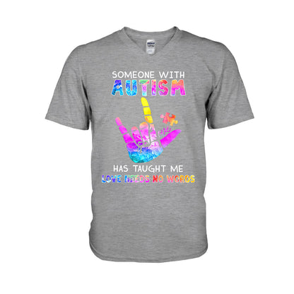 Love Needs No Words - Autism Awareness T-shirt and Hoodie 1221