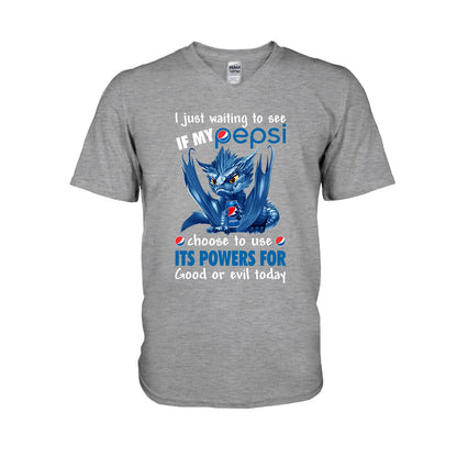 Just Waiting To See - Personalized Blue Soft Drink T-shirt and Hoodie