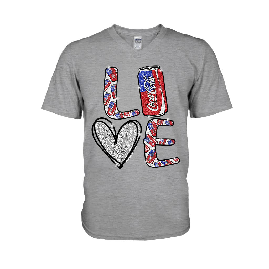 Love Summer Patriotic Carbonated Drink T-shirt and Hoodie