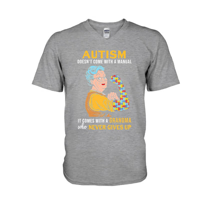 Never Give Up Autism Awareness T-shirt and Hoodie 112021