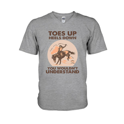 Toes Up Heels Down - Horse T-shirt and Hoodie