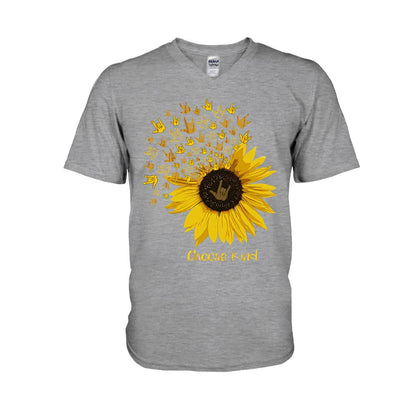 Choose Kind Sunflower - ASL T-shirt and Hoodie 112021