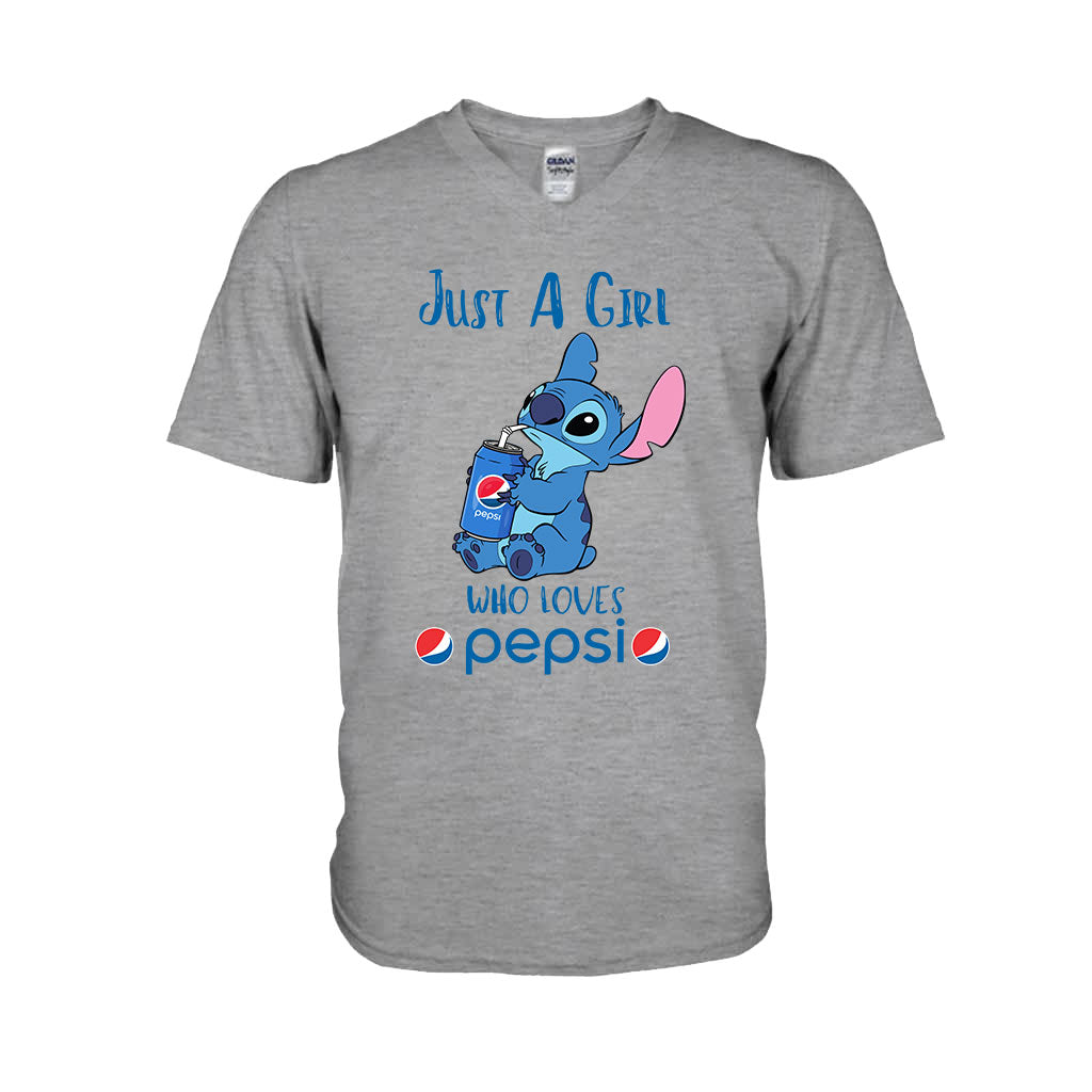 Just A Girl Who Loves - Blue Soft Drink T-shirt and Hoodie