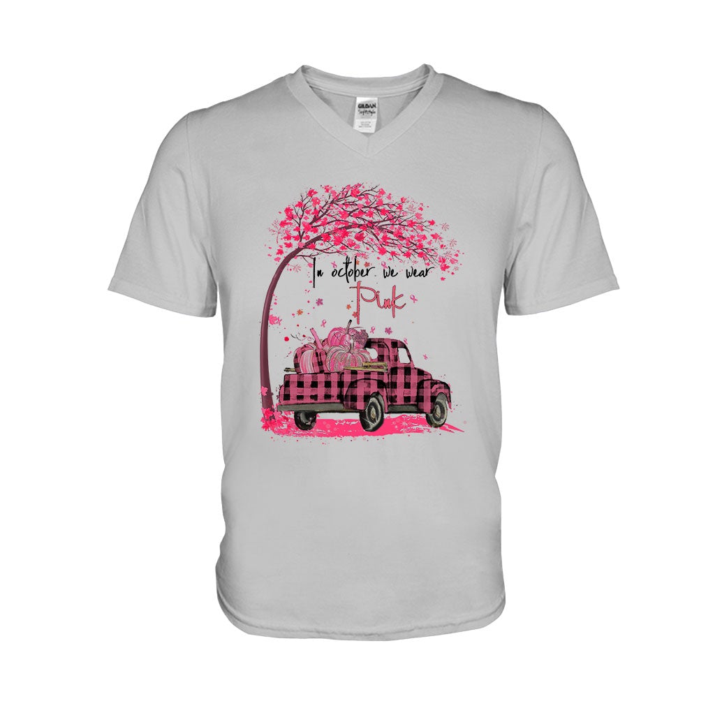 In October We Wear Pink  - Breast Cancer Awareness T-shirt And Hoodie 072021