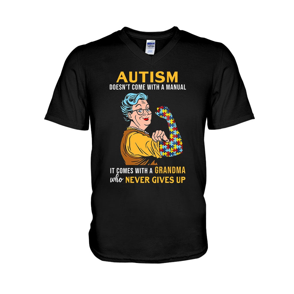 Never Give Up Autism Awareness T-shirt and Hoodie 112021