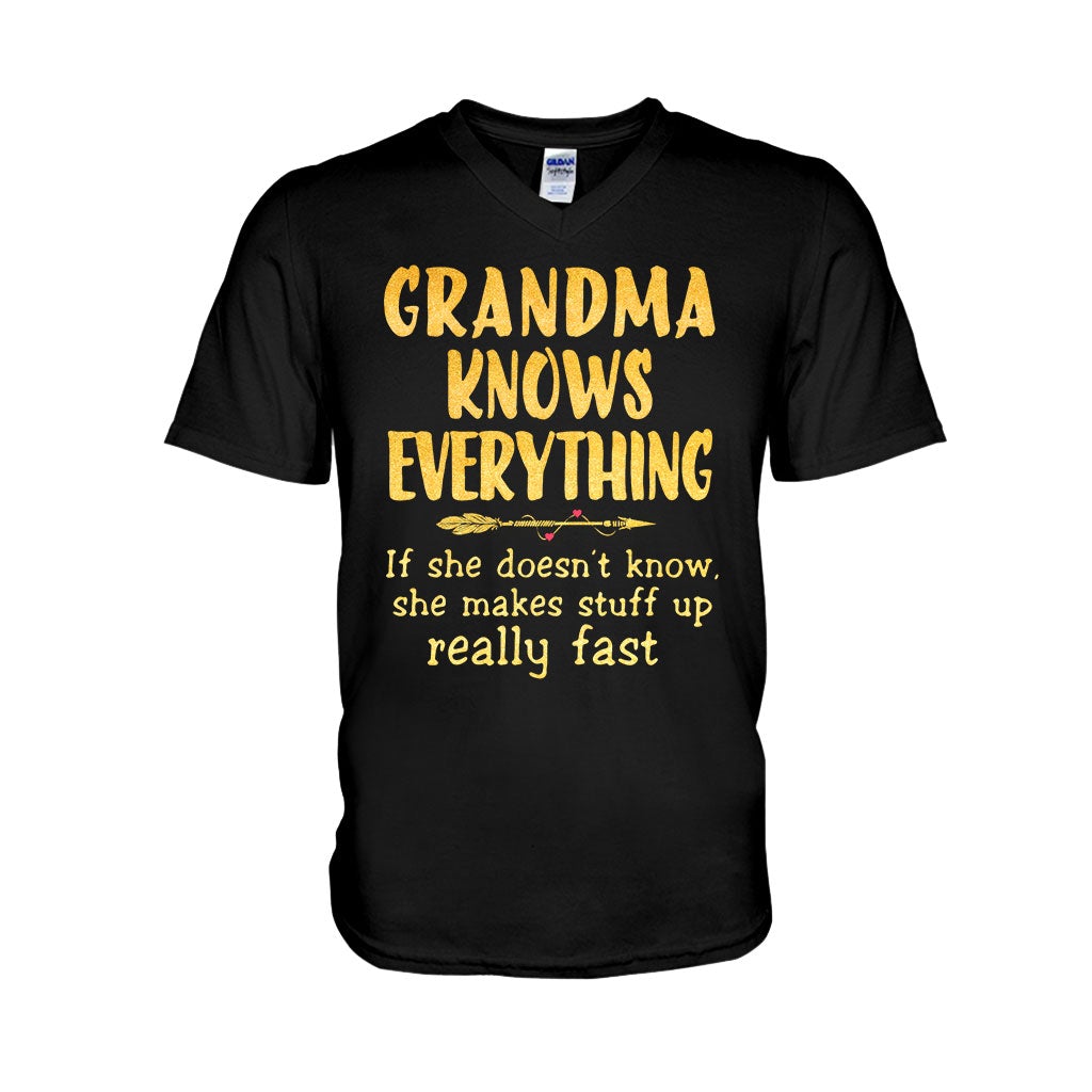 Grandma Knows Everything  T-shirt And Hoodie 072021