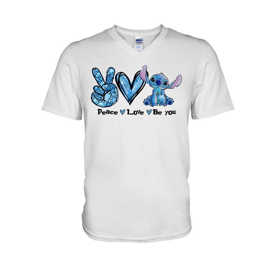 Peace Love Be You - Autism Awareness T-shirt and Hoodie