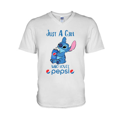 Just A Girl Who Loves - Blue Soft Drink T-shirt and Hoodie