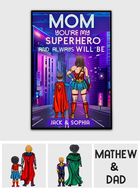 Super Mom/ Dad - Personalized Mother Canvas And Poster
