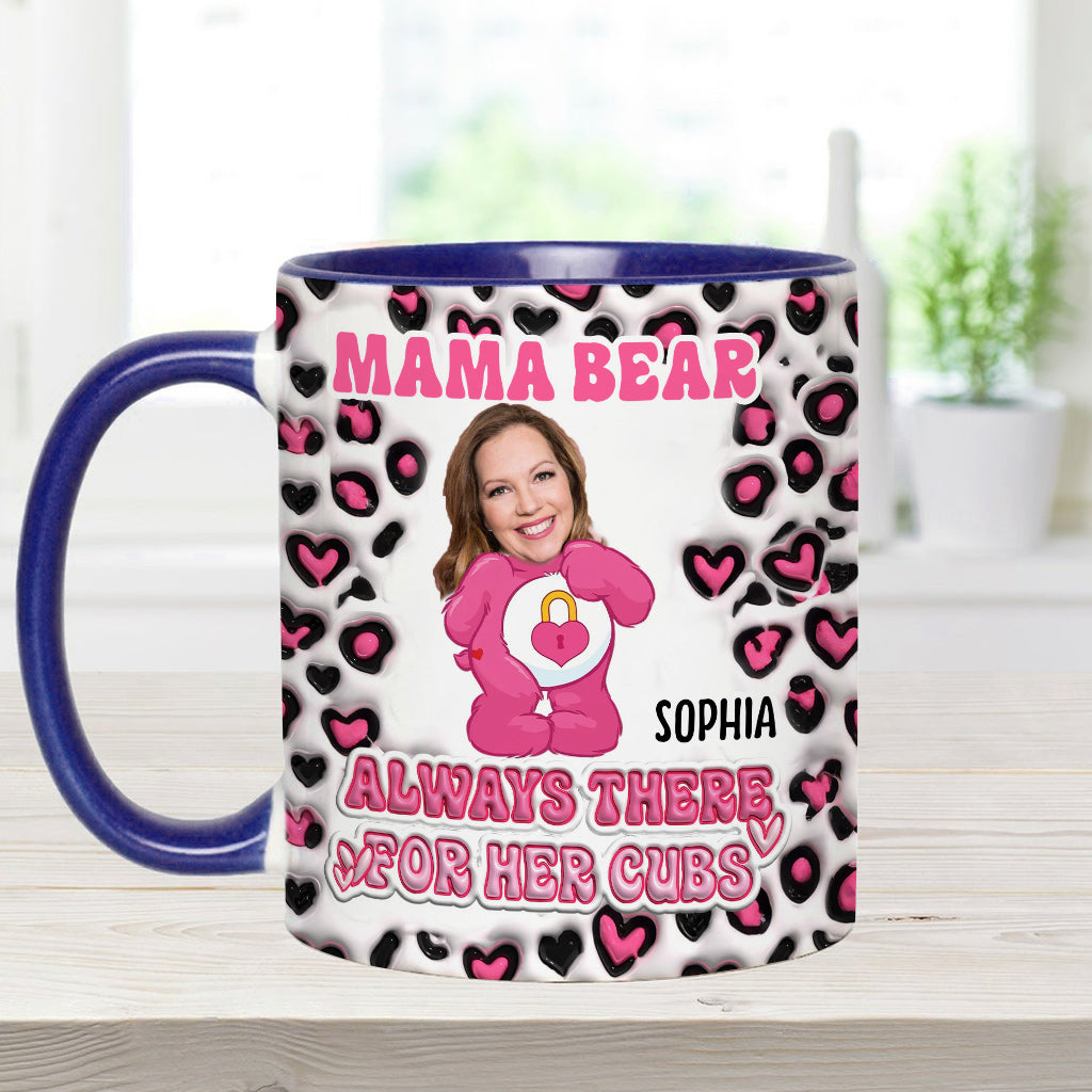 Mama Bear Always There For Her Cubs Care - Personalized Mother Accent Mug