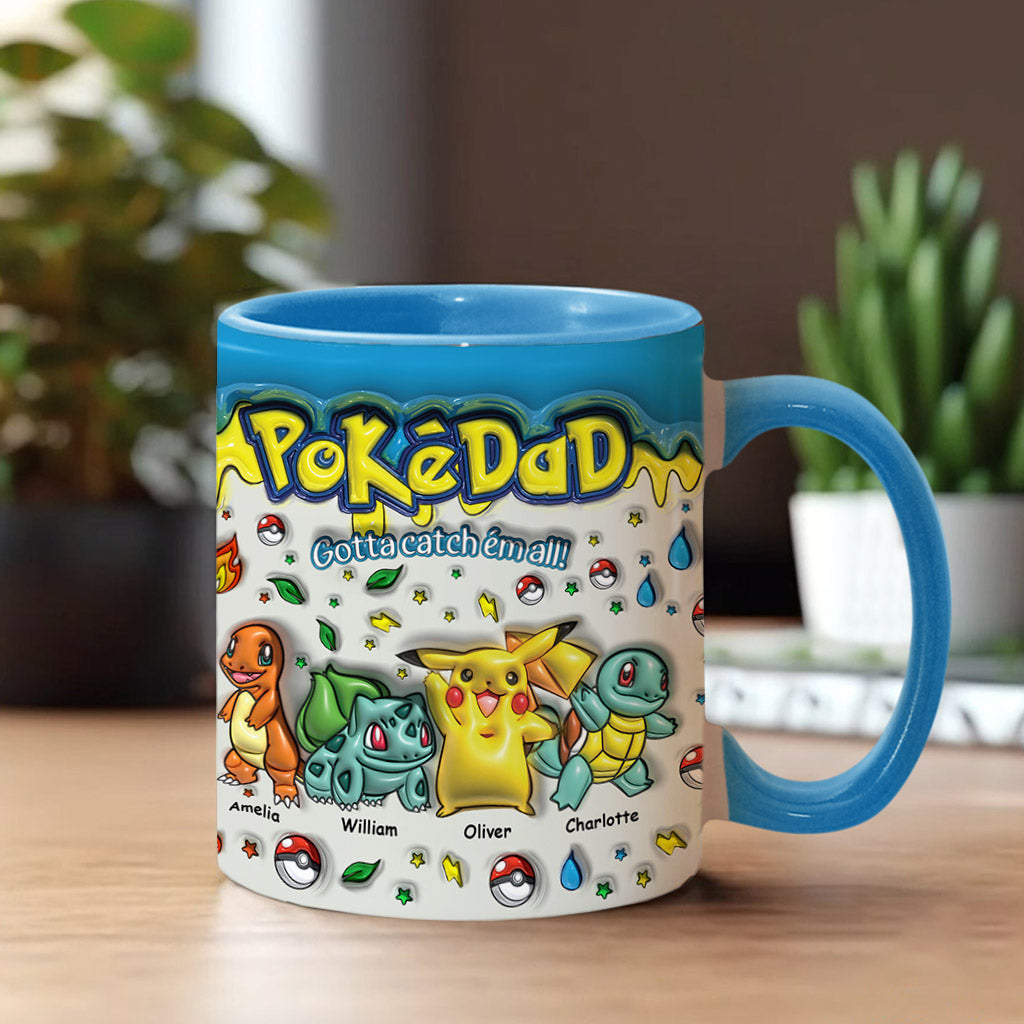 PokéDad Gotta Love Em' All - Personalized Monster Trainer Accent Mug