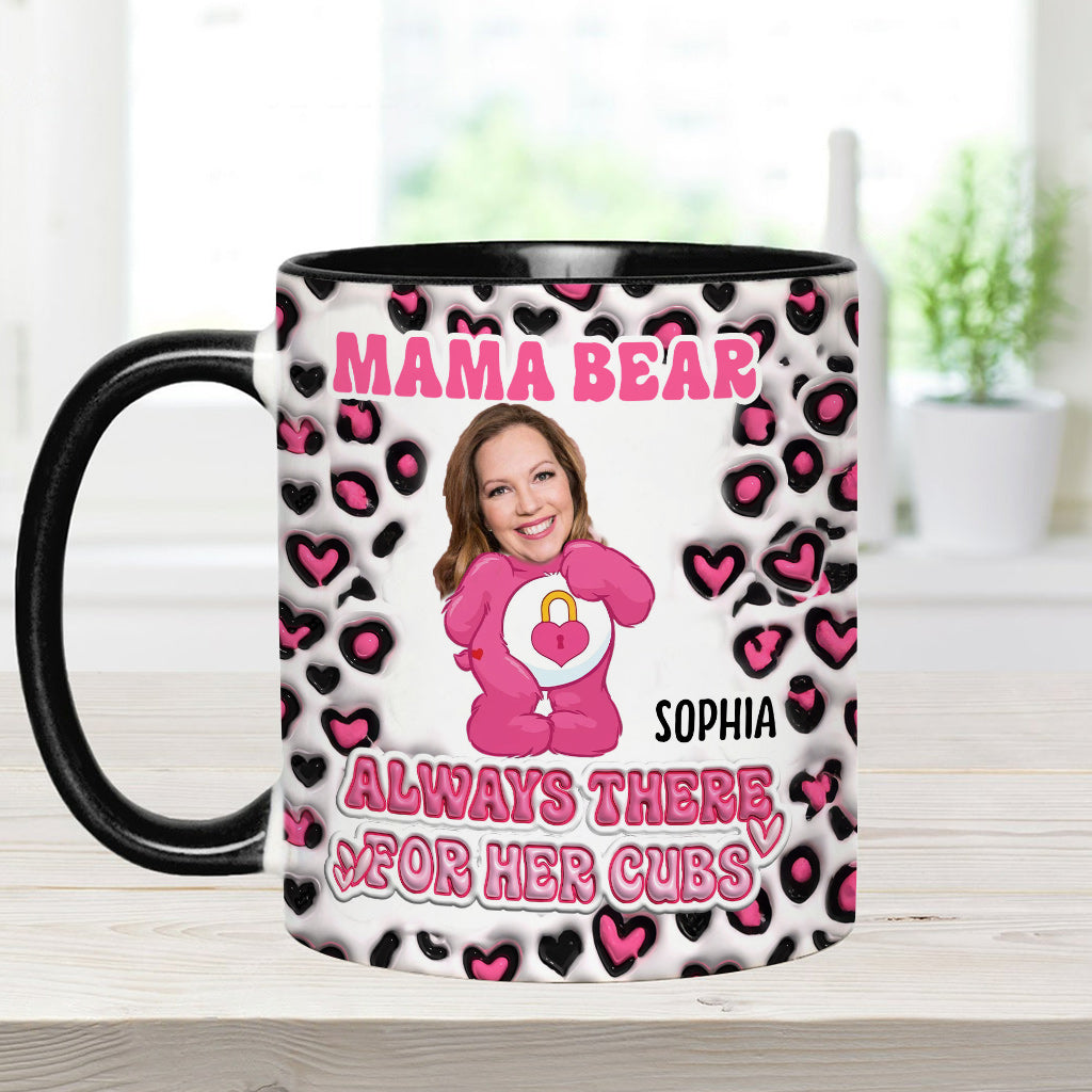 Mama Bear Always There For Her Cubs Care - Personalized Mother Accent Mug