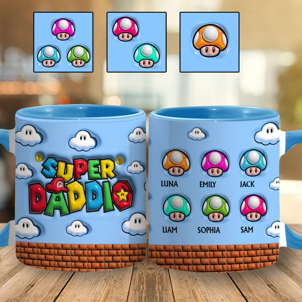 Super Daddio - Personalized Super Plumber Accent Mug
