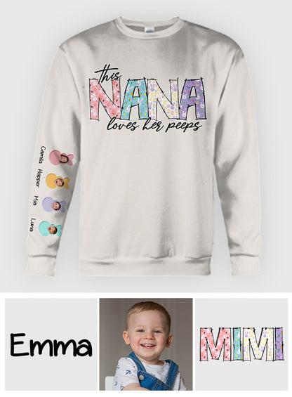 This Mama/ Nana/ Mimi... Loves Her Bunnies - Personalized Mother All Over Shirt