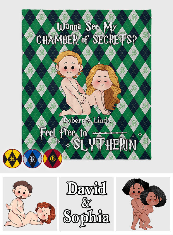 Chamber Of Secrets - Personalized Couple Blanket