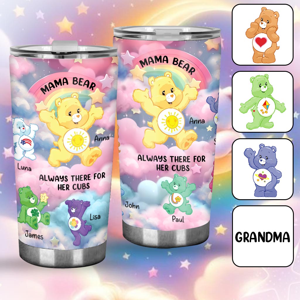 Mama Bear Always There - Personalized Mother Tumbler