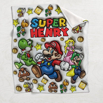 Super Mario - Personalized Super Plumber Blanket