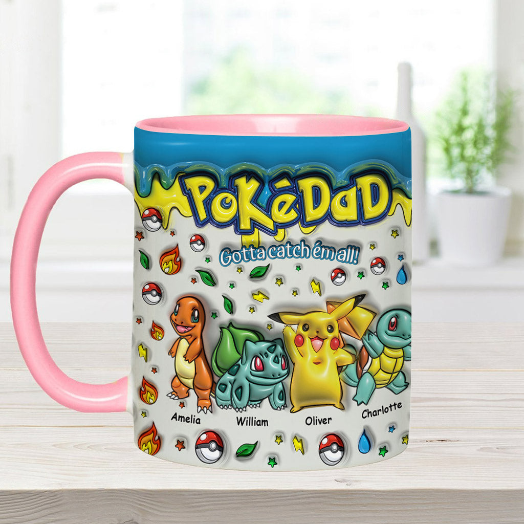 PokéDad Gotta Love Em' All - Personalized Monster Trainer Accent Mug