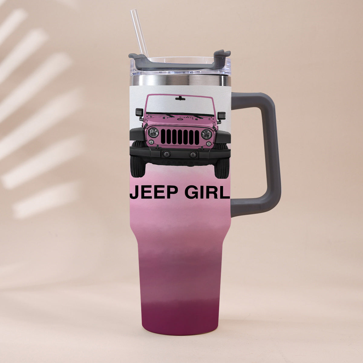 Off Road Girl - Personalized Car Tumbler With Handle