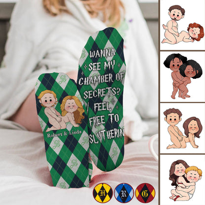 Chamber Of Secrets - Personalized Couple Socks