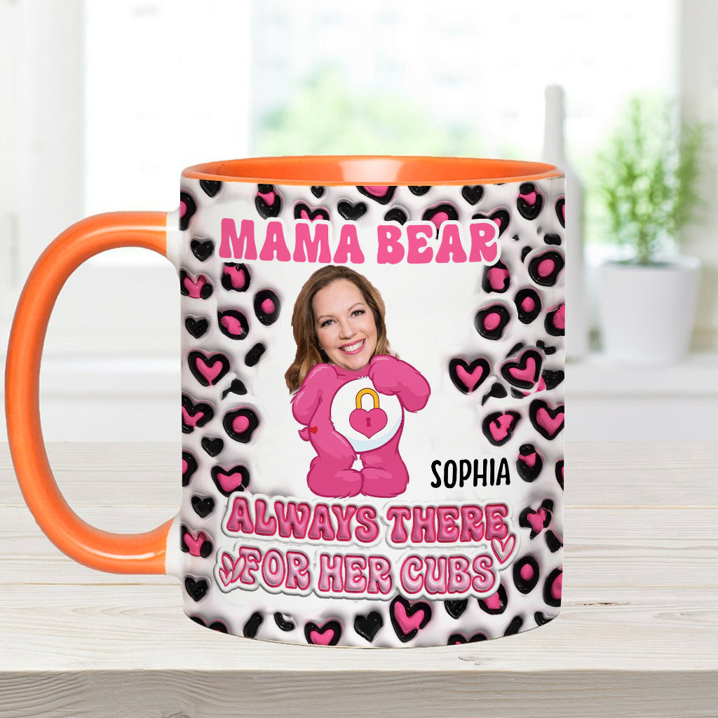 Mama Bear Always There For Her Cubs Care - Personalized Mother Accent Mug