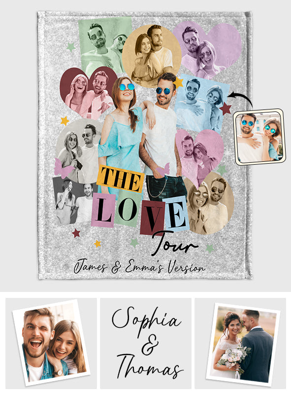 The Love Tour Our Version - Personalized Couple Blanket