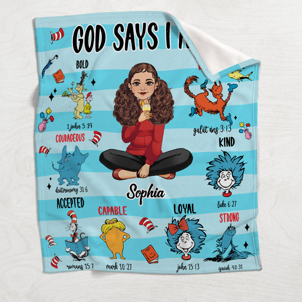 God Say I Am - Personalized Teacher Of All Things Blanket