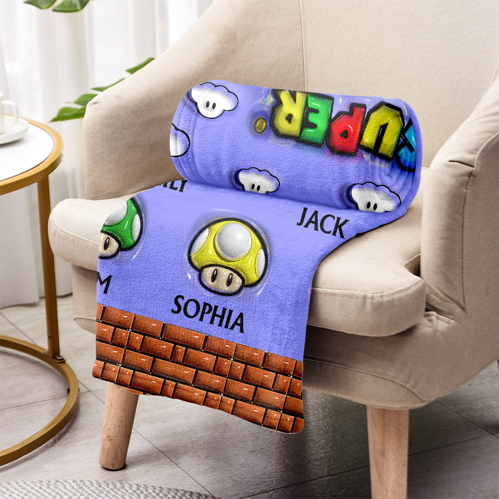 Super Mommio - Personalized Super Plumber Blanket