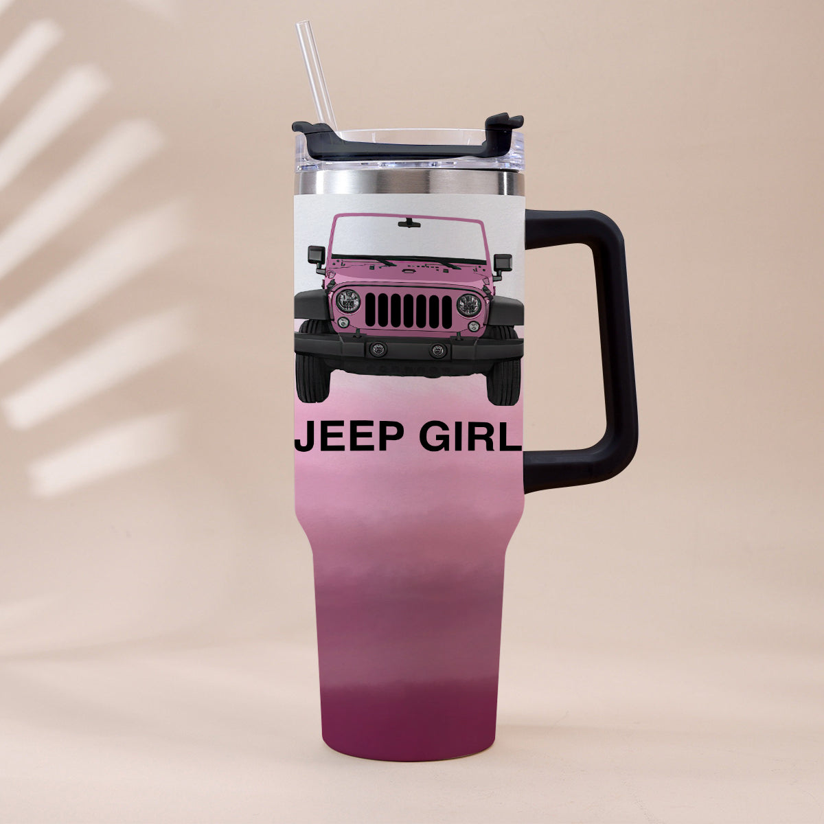 Off Road Girl - Personalized Car Tumbler With Handle