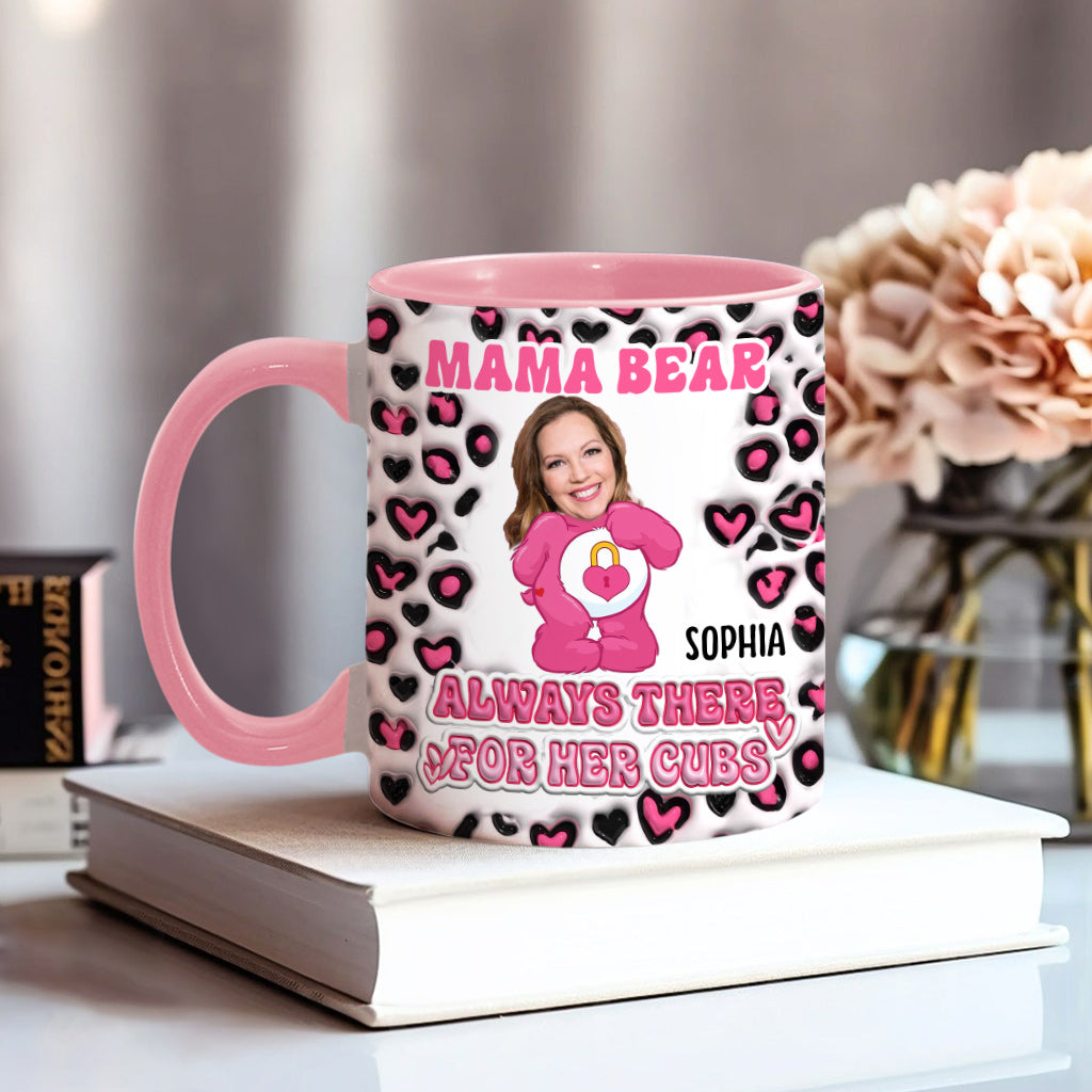 Mama Bear Always There For Her Cubs Care - Personalized Mother Accent Mug