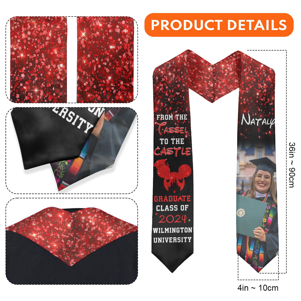 From The Tassel To The Castle - Personalized Graduation Graduation Stole