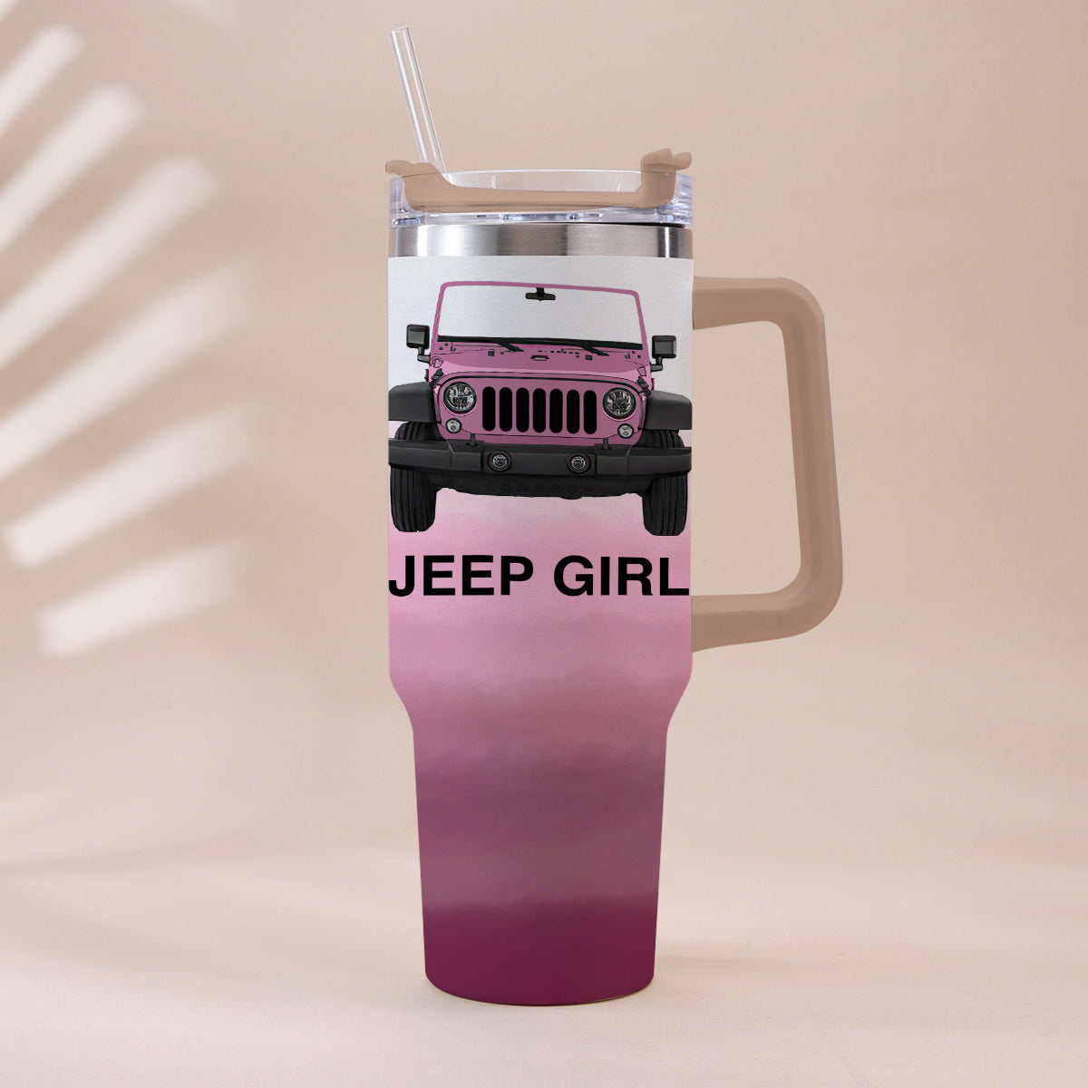 Off Road Girl - Personalized Car Tumbler With Handle