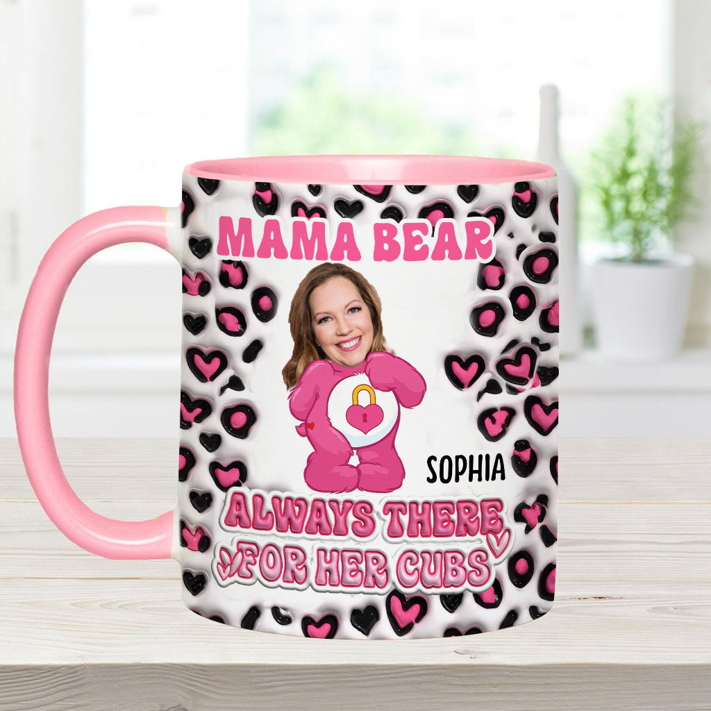 Mama Bear Always There For Her Cubs Care - Personalized Mother Accent Mug