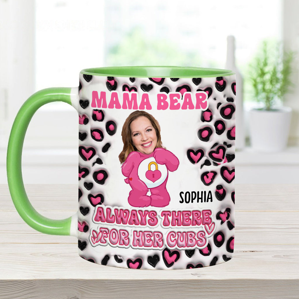 Mama Bear Always There For Her Cubs Care - Personalized Mother Accent Mug
