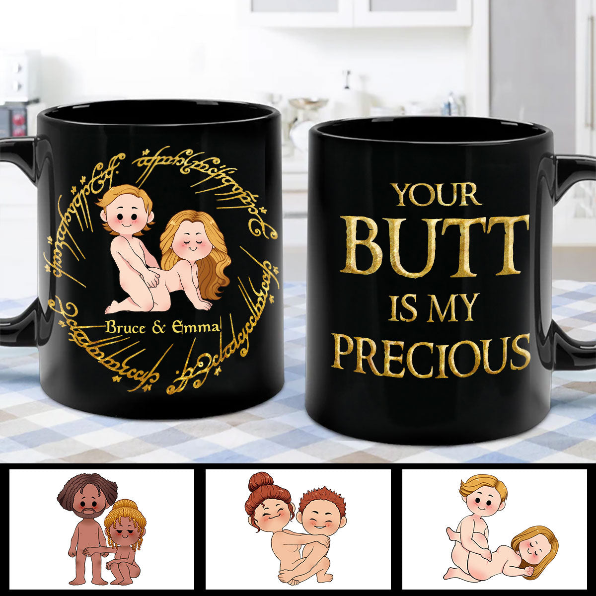 My Butt Is My Precious - Personalized Couple Mug