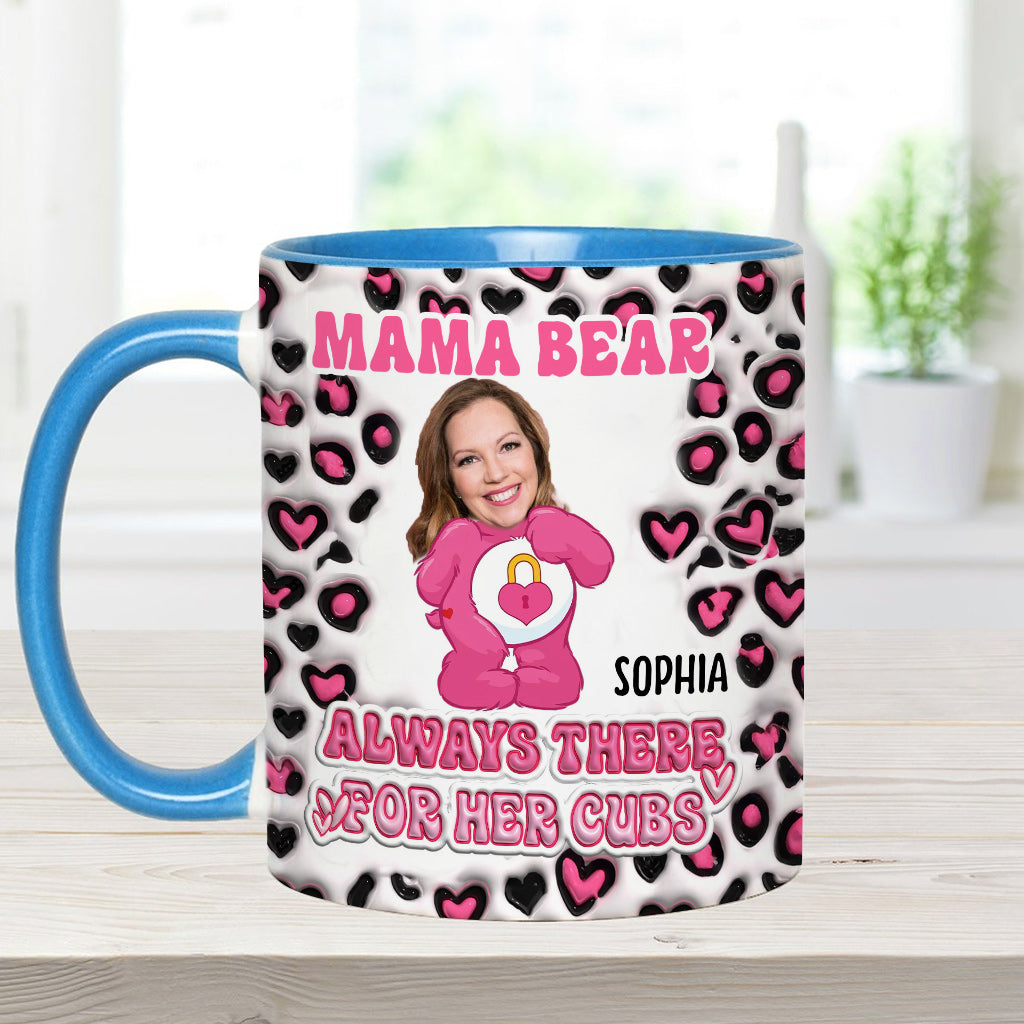 Mama Bear Always There For Her Cubs Care - Personalized Mother Accent Mug