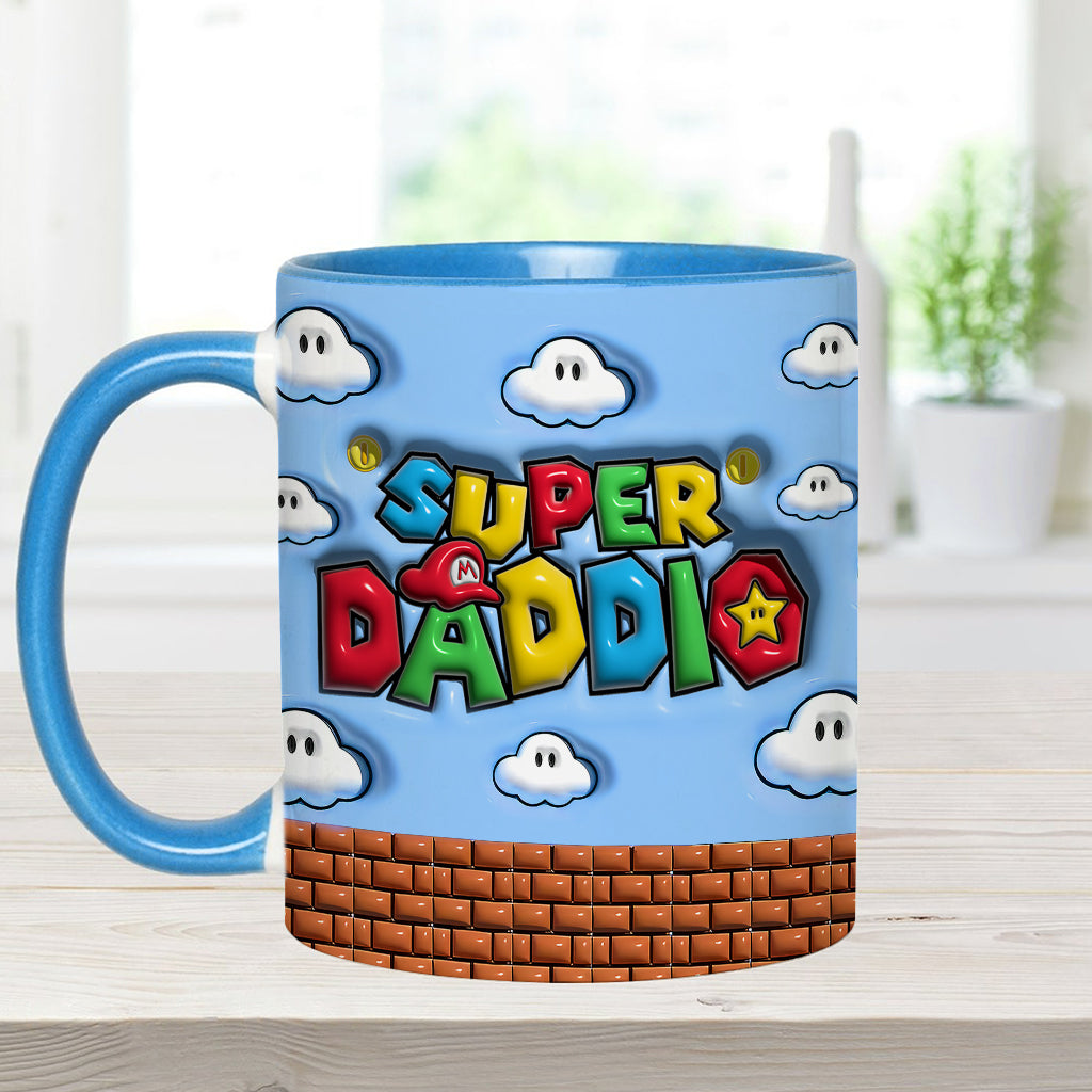 Super Daddio - Personalized Super Plumber Accent Mug