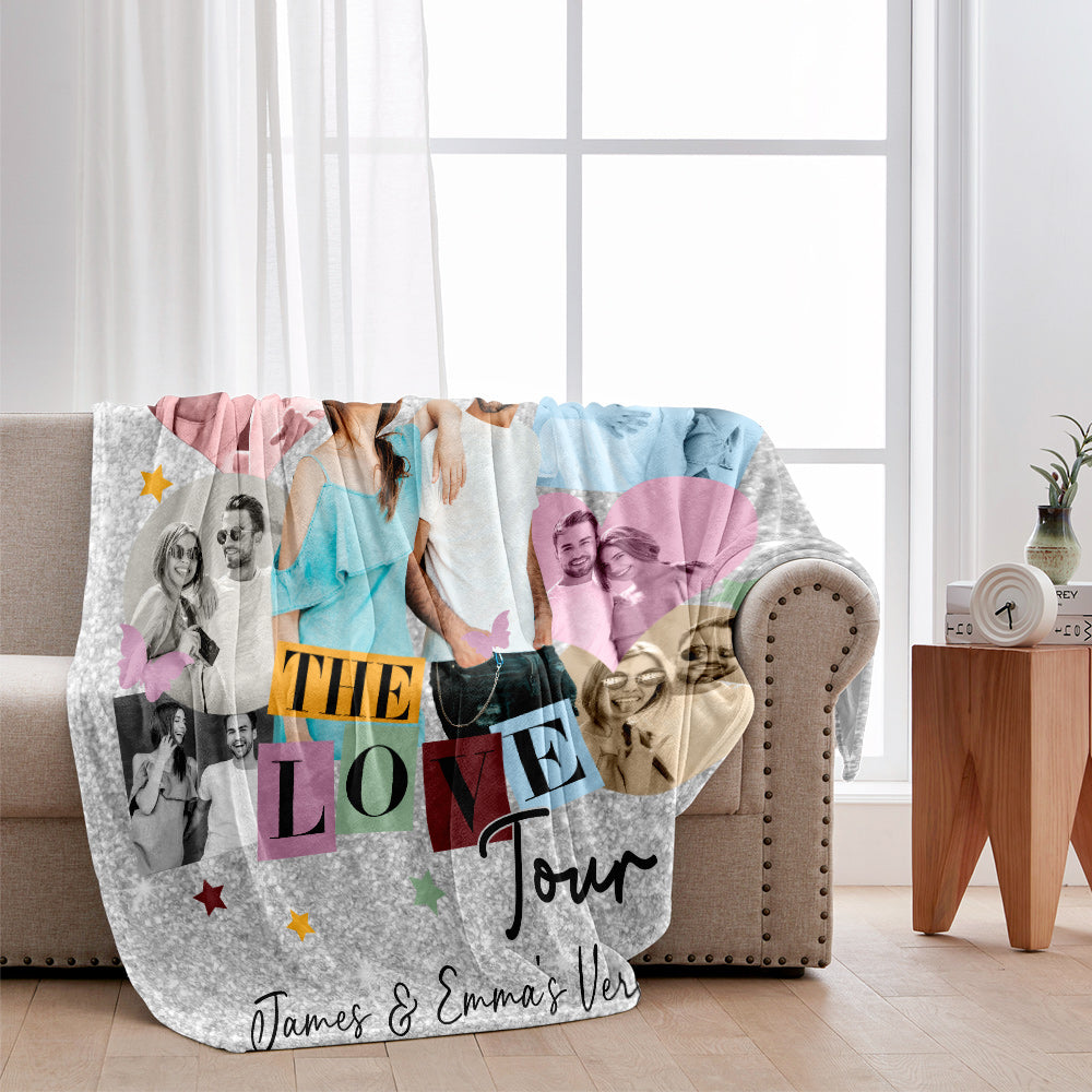 The Love Tour Our Version - Personalized Couple Blanket