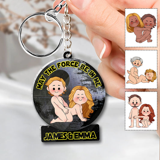 May The Force Be In Me - Personalized Couple Keychain