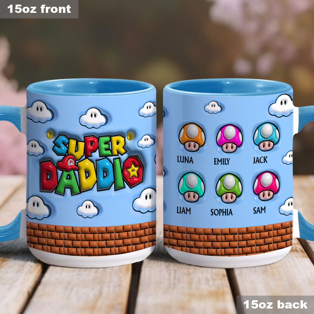 Super Daddio - Personalized Super Plumber Accent Mug