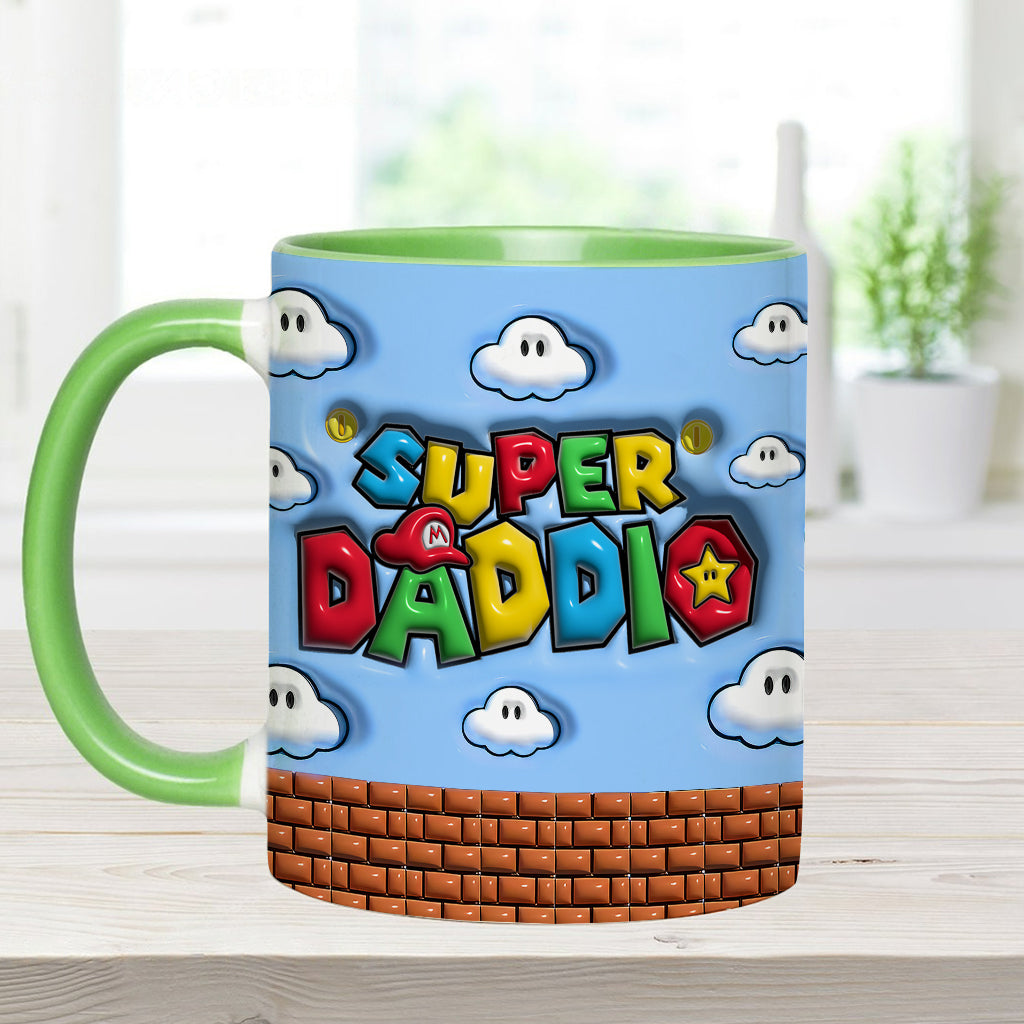 Super Daddio - Personalized Super Plumber Accent Mug