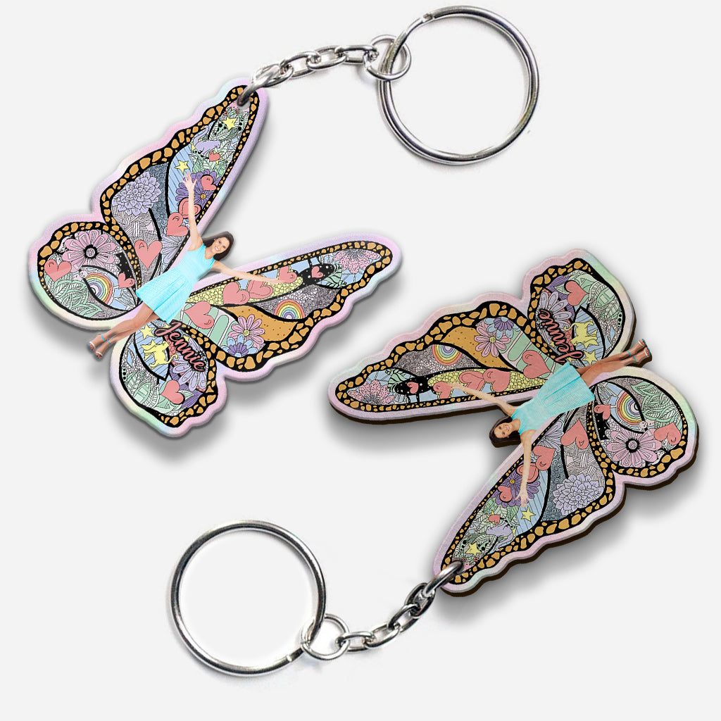 Custom Photo Butterfly - Personalized Keychain