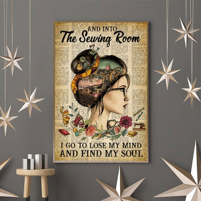 Into The Sewing Room I Go - Sewing Poster