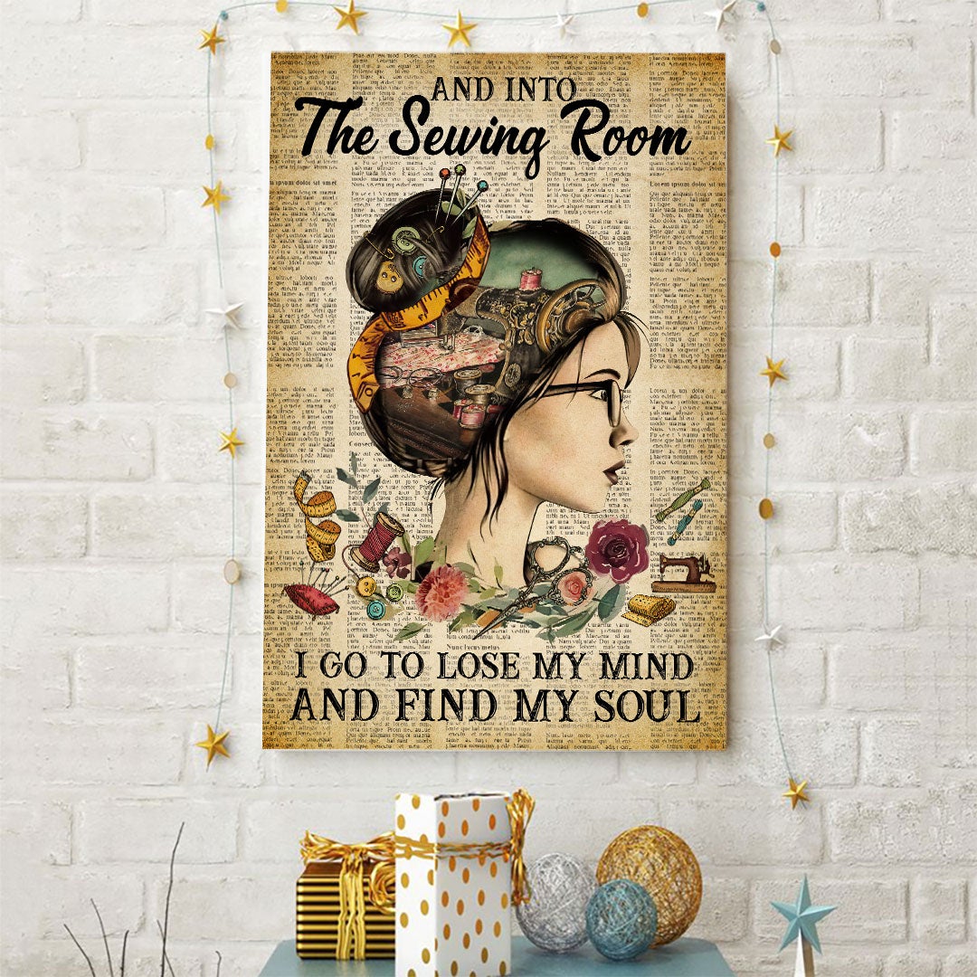 Into The Sewing Room I Go - Sewing Poster